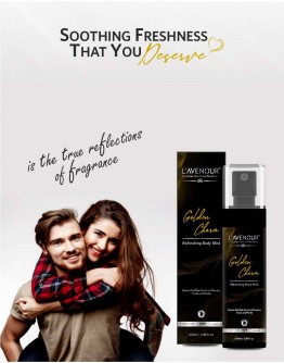 L'avenour Golden Charm Refreshing Body Mist infused with Steam Distilled Fusion of Flowers, Fruits & Herbs | Body Spray and Perfume For Long-lasting Fragrance | For Men & Women-100 ml (Pack of 3)