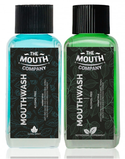 The Mouth Company Cool Mint and Peppermint Mouthwash (Alcohol Free) Combo - 100ml