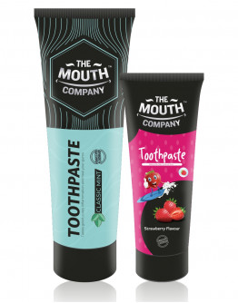The Mouth Company Classic Mint 100 gm Toothpaste Combo with Strawberry 75gm Toothpaste