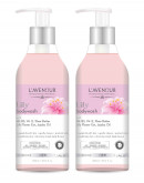 L'avenour Lily Bodywash with Shea Butter, Jojoba Oil & Lily Flower Extracts | For Gentle Cleansing for Women & Men, SLS & Paraben Free - 300ml (Pack of 2)