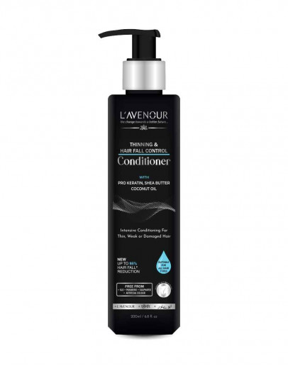 L'avenour Thinning & Hair Fall Control Conditioner with Pro Keratin, Shea Butter & Coconut Oil | Suitable for All Hair Types (200ml)