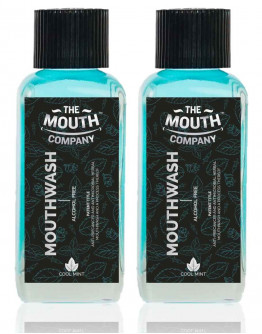 The Mouth Company  Cool Mint Mouthwash (Alcohol Free) Pack of 2 - 100 ml 