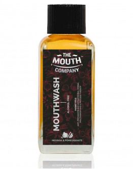 The Mouth Company Meswak & Pomegranate Mouthwash - Pack of 1 | No Burning Sensation, Alcohol-free Mouthwash For Dental Hygiene & Fresh Breath | Kills 99.0% Germs & Prevents Bad Breath - 100ml