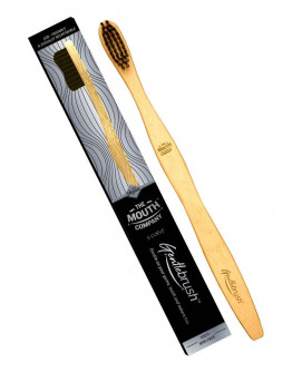 Gentlebrush - S-Curve (Medium Pressure) Premium Bamboo Toothbrush with Charcoal Activated Bristles