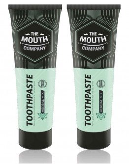 The Mouth Company Herbal Mix Toothpaste 75g Pack of 2 | 100% Vegan, SLS Free, Paraben Free, Gluten Free & No Harmful Chemicals