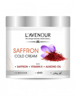 L'avenour Saffron Cold Cream, with Saffron, Almond Oil & Vitamin E, SLS & Paraben Free, Hands and Body, 100 ml