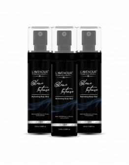 L'avenour Blue Intense Refreshing Body Mist infused with Steam Distilled Fusion of Flowers, Fruits & Herbs | Body Spray and Perfume For Long-lasting Fragrance | For Men & Women – 100 ml (Pack of 3)
