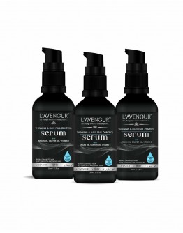 L'avenour Thinning & Hair Fall Control Serum For Women & Men | Enriched with Argan Oil, Castor Oil, Vitamin E | For Repair Damaged Hair, Soft, Smooth & Shiny Hair | Suitable For All Hair Types - 50ml (Pack of 3)