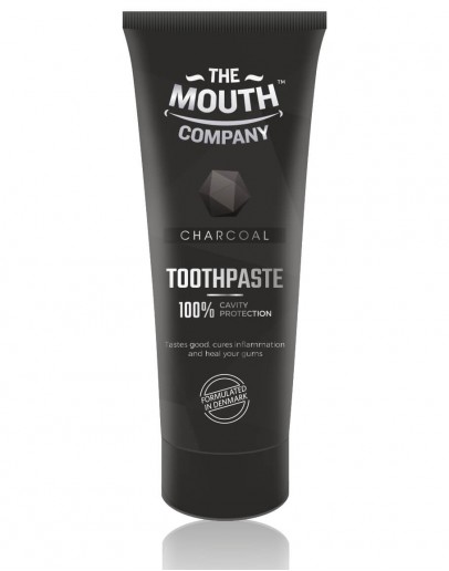 The Mouth Company Activated Charcoal Toothpaste For Teeth Whitening 75gm | Vegan, SLS & Paraben Free, Gluten Free | L'avenour