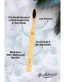 Gentlebrush - Flat (Low Pressure) Premium Bamboo Toothbrush with Charcoal Activated Bristles (Pack of 3)