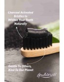Gentlebrush - Round (Low Pressure) Premium Bamboo Toothbrush with Charcoal Activated Bristles