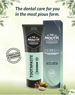 The Mouth Company Herbal Mix Toothpaste 75g Pack of 2 | 100% Vegan, SLS Free, Paraben Free, Gluten Free & No Harmful Chemicals