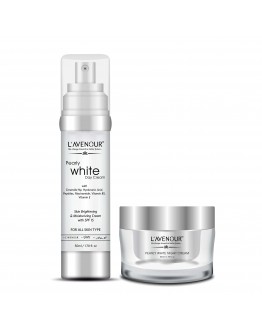 L'avenour Pearly White Day & Night Cream Combo 50ml | Suitable For All Skin Types | Pack of 2