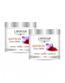 L'avenour Saffron Cold Cream with Saffron, Almond Oil & Vitamin E, SLS & Paraben Free, Hands and Body, 100 ml (Pack of 2)