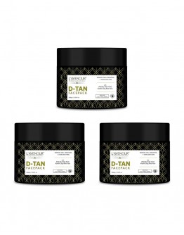 L'avenour D-Tan Face Pack with Aloe Vera, Kaolin Clay, Arbutin | Removes Tan, Brightens & Evens Skin Tone | For All Skin Types - 200gm (Pack of 3)