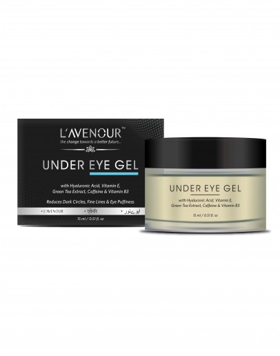 L’avenour Under Eye Gel for Reduce Dark Circles, Fine Lines, and Eye Puffiness |  All Skin Types | All-Natural, Vegan & Cruelty-Free 15ml