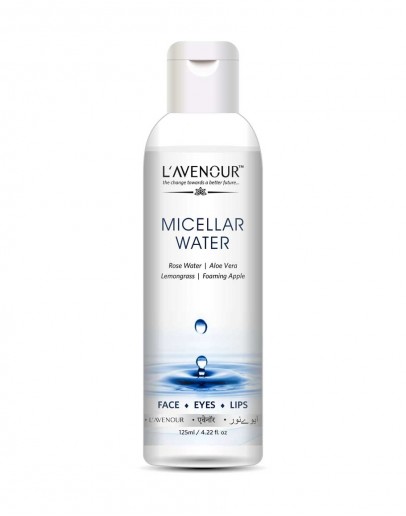 L'avenour Micellar Water for Deep Cleansing & Makeup Remover for All Skin Types | SLS & Parabens Free Dirt & Makeup Remover 125ml