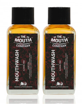 The Mouth Company Meswak & Pomegranate Mouthwash (Alcohol Free) pack of 2 - 100ml